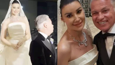صورة أجواء رومانسية بين أروى جودة وزوجها في حفل الزفاف