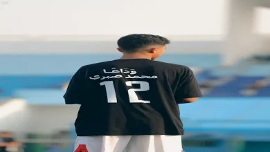صورة نجل أسامة نبيه يودع محمد صبري بطريقة خاصة (صور)
