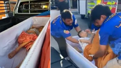 صورة قبل لحظات من حرق جثمانها.. استيقاظ سيدة داخل تابوت (فيديو)