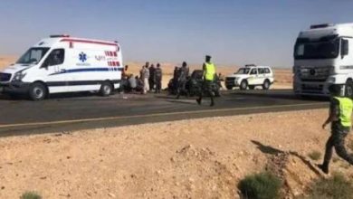 صورة | تفاصيل حادث الشاحنتين على الصحراوي وضبط مخالفات سرعة خطيرة