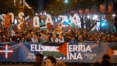 صورة | مظاهرات حاشدة دعما لفلسطين قبيل مواجهة الباسك و”الفدائي”