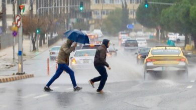 صورة | أمطار غزيرة وتحذير من سيول في بعض مناطق الأردن الثلاثاء