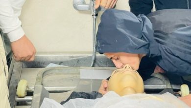 صورة تشييع جثمان الشهيد موسى في مخيم عسكر للاجئين