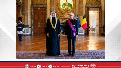 صورة ملك مملكة بلجيكا يتسلم أوراق اعتماد سفير مملكة البحرين في بروكسل