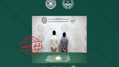 صورة القبض على مقيمين من الجنسية الباكستانية بمحافظة جدة لترويجهما الهيروين والشبو