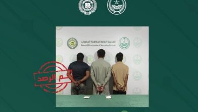 صورة القبض على 3 مقيمين من الجنسيتين البنجلاديشية والباكستانية لترويجهم الشبو في تبوك