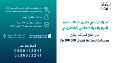 صورة فرص استثنائية بمزاد أراضي طريق الملك فهد شمال العاصمة الرياض