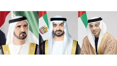 صورة رئيس الدولة ونائباه يهنؤون رئيس الجزائر بمناسبة ذكرى اندلاع الثورة