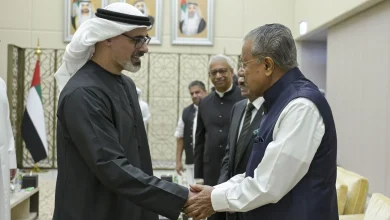 صورة خالد بن محمد بن زايد يلتقي كبار وزراء ولاية كيرلا
