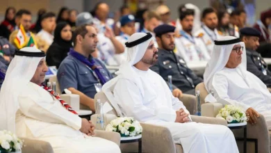 صورة ذياب بن محمد يحضر افتتاح النسخة السادسة من منتدى الشباب الكشفي العربي في أبوظبي
