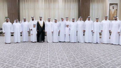 صورة حمدان بن محمد يحضر مراسم زفاف عبد الغفار حسين والمري