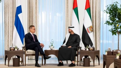 صورة رئيس الدولة يعقد لقاءً مع رئيس جمهورية فنلندا