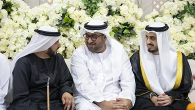 صورة محمد بن حمدان بن زايد يحضر حفل استقبال بمناسبة عرس مكتوم عبدالواحد الكعبي