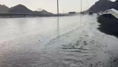 صورة هطول أمطار متفرقة في أرجاء الدولة