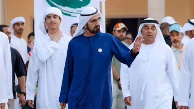 صورة محمد بن راشد يحضر بطولة طيران الإمارات لسباعيات دبي للرجبي 2025