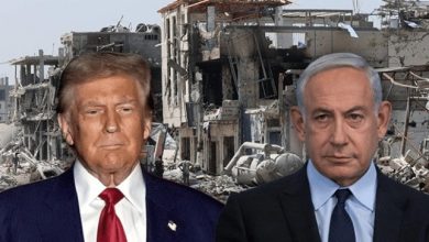 صورة ترامب ونتنياهو في ميامي لمناقشة المرحلة الثانية من اتفاق وقف النار في غزة