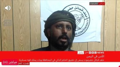 صورة بن حبريش يتهم الإمارات بوضوح ويؤكد: ''حضرموت تتعرض لغزو خارجي من قبائل الضالع ويافع''