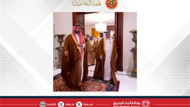 صورة سمو ولي العهد رئيس مجلس الوزراء وسمو ولي العهد رئيس مجلس الوزراء بالمملكة العربية السعودية يترأسان اجتماع مجلس التنسيق البحريني السعودي