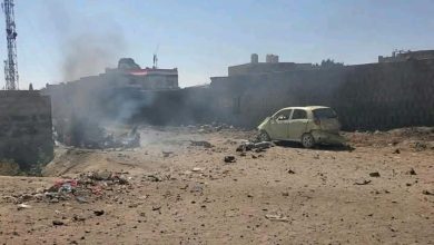 صورة انفجار هز ''التربة'' في تعز ولا خسائر