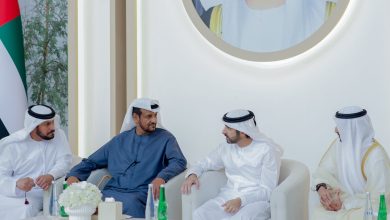 صورة حمدان بن محمد يحضر أفراح العامري والمزروعي