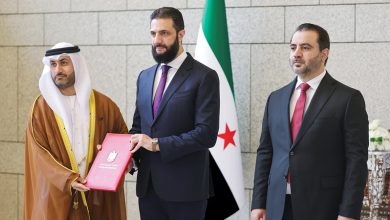 صورة سفير الإمارات يقدم أوراق اعتماده إلى الرئيس السوري