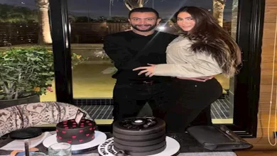 صورة هاجر احمد تحتفل بعيد ميلاد زوجها على طريقتها الخاصة