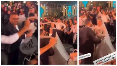 صورة “أدريانو في ضهر همام”.. رقص أحمد السقا بالطبلة في زفاف فريدة ابنة محمد