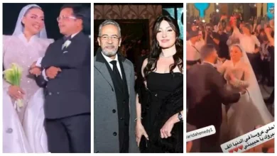 صورة نرمين الفقي والسقا وأحمد رزق.. 20 صورة من زفاف فريدة محمد هنيدي