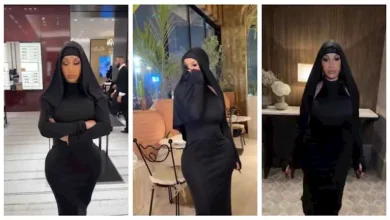 صورة النجمة العالمية كاردي بي تخطف الأنظار بالحجاب استعدادا لحفلها في الريا
