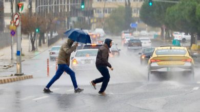صورة | الأرصاد: امتداد منخفض جوي يؤثر على الأردن الأربعاء وتوقعات بأمطار غزيرة وسيول