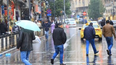 صورة منخفض جوي من الدرجة الثالثة مصحوب بالأمطار الرعدية يؤثر على الأردن