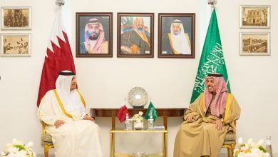 صورة وزير الخارجية يستقبل نظيره القطري ويرأسان اجتماع اللجنة التنفيذية للمجلس التنسيقي بين البلدين