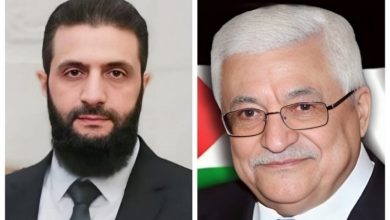 صورة الرئيس يهنئ الرئيس السوري بالذكرى السنوية الأولى ليوم التحرير