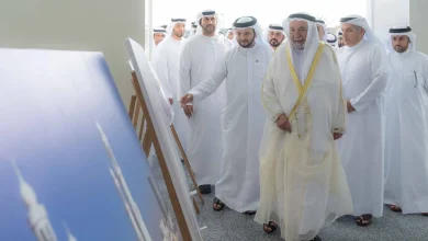صورة حاكم الشارقة يفتتح مشروع ميدان الاستقلال