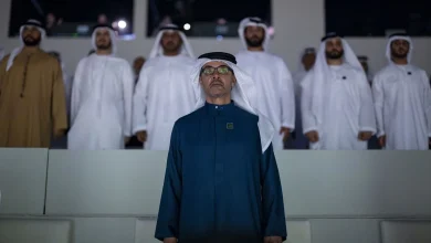 صورة هزاع بن زايد يحضر عرض «واحة الاتحاد» بمناسبة عيد الاتحاد الـ54