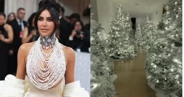 صورة كيم كارداشيان تحوّل منزلها إلى قرية كريسماس خيالية في ديسمبر