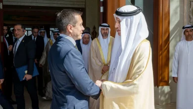 صورة حاكم رأس الخيمة يلتقي رئيس جمهورية الإكوادور