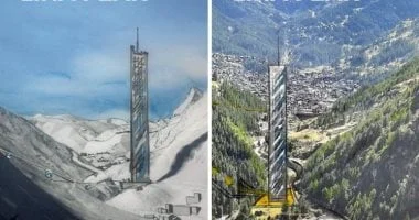 صورة خطط لبناء ناطحة سحاب في قلب جبال الألب السويسرية تثير جدلاً
