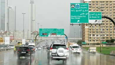 صورة تهطل أمطار الخير على مناطق متفرقة في الإمارات