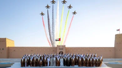 صورة برعاية رئيس الدولة يحضر حمدان بن زايد العرس الجماعي لـ86 شاباً من منطقة الظفرة