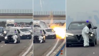 صورة شاهد.. عصابة مسلحة تفجّر سيارة أموال بإيطاليا وتشتبك مع الشرطة